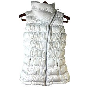 Athleta White Puffy Vest, Women's Size Extra Small